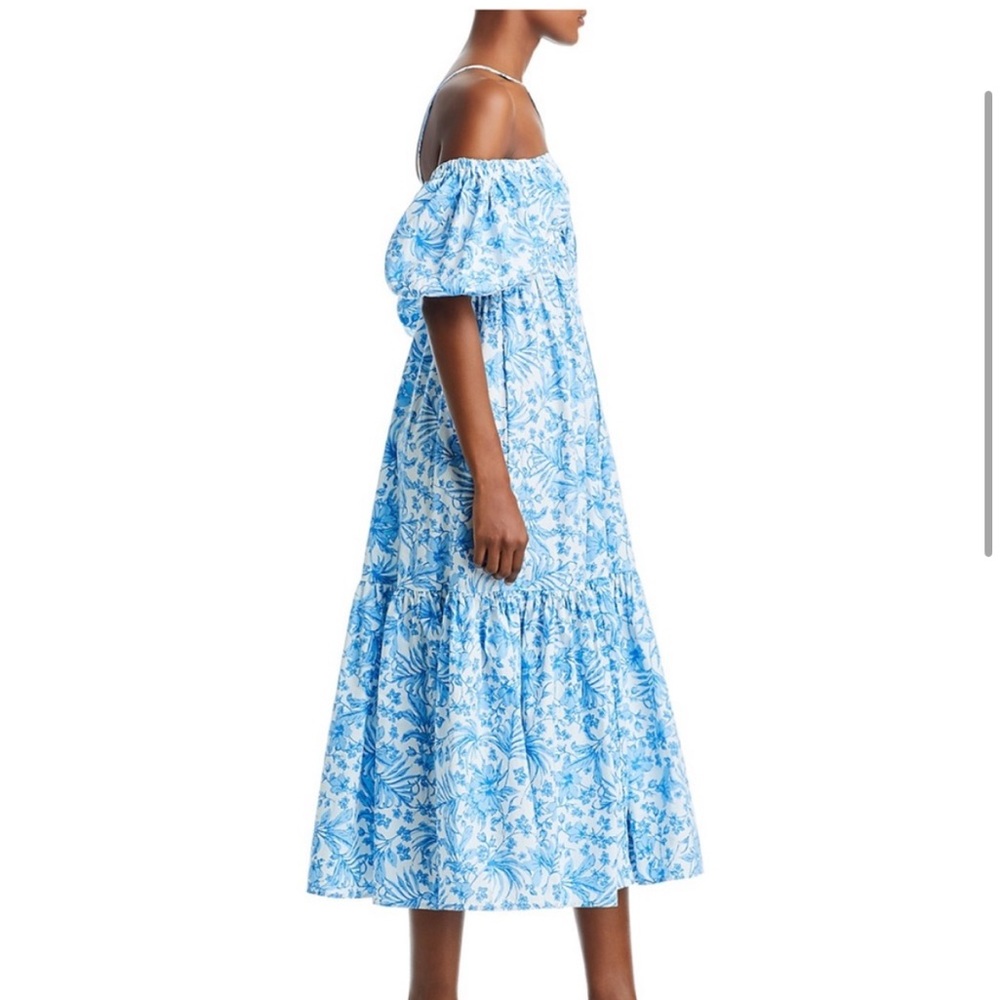 AQUA by Bloomingdale’s Blue and White Floral Dress - Picture 2 of 8